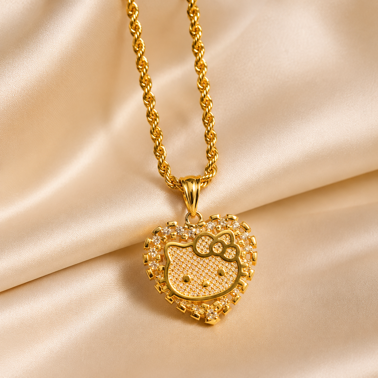 HK Heart Dainty Rope Necklace(small)