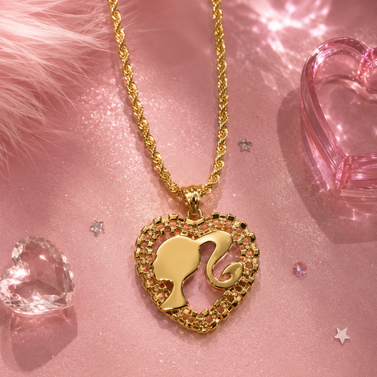 Barb heart Rolex necklace